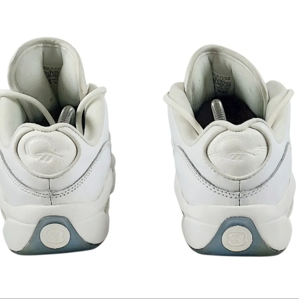 Size 7.5 - Reebok Question Low Pure White Clear Leather (GW8165) ( Women's Sz 9)